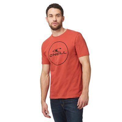 Orange logo print t-shirt